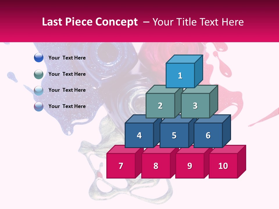 A Group Of Colorful Nail Polishes On Top Of Each Other PowerPoint Template