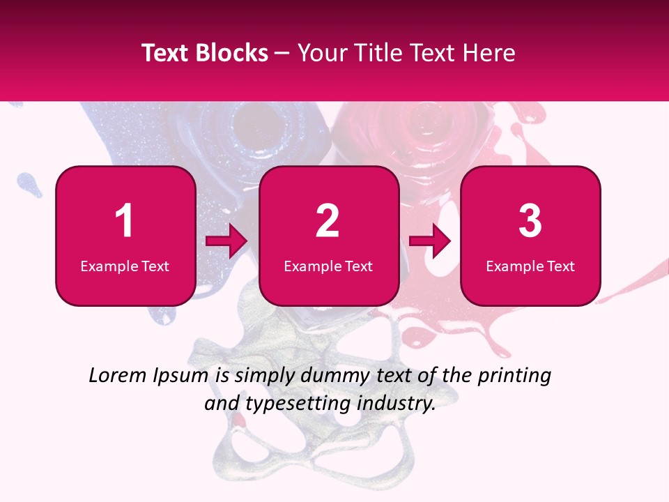 A Group Of Colorful Nail Polishes On Top Of Each Other PowerPoint Template