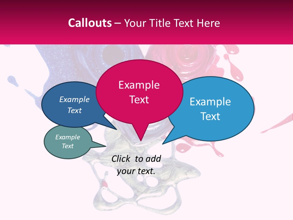 A Group Of Colorful Nail Polishes On Top Of Each Other PowerPoint Template