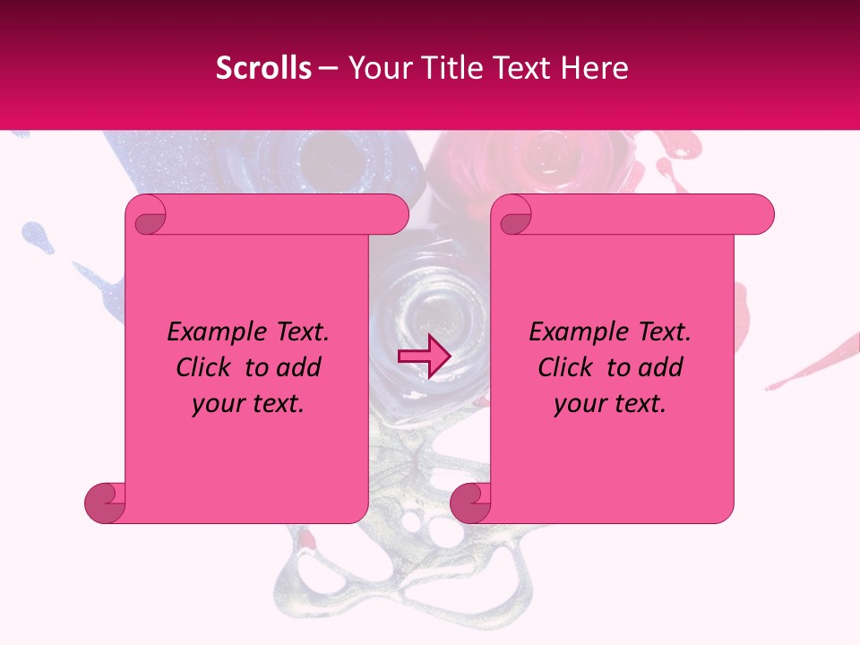 A Group Of Colorful Nail Polishes On Top Of Each Other PowerPoint Template