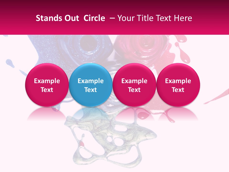 A Group Of Colorful Nail Polishes On Top Of Each Other PowerPoint Template