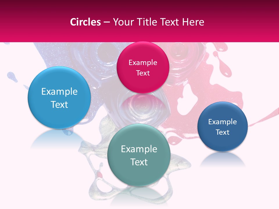 A Group Of Colorful Nail Polishes On Top Of Each Other PowerPoint Template