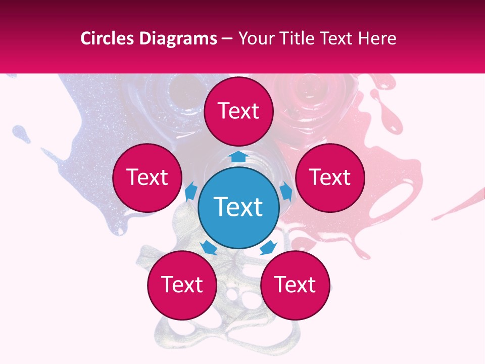 A Group Of Colorful Nail Polishes On Top Of Each Other PowerPoint Template