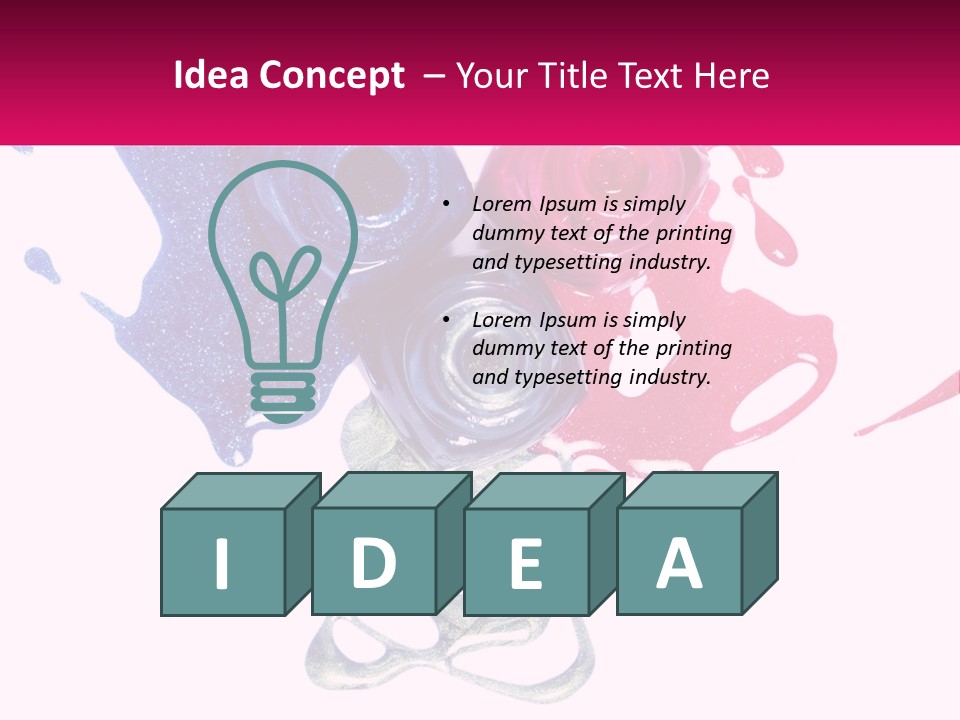 A Group Of Colorful Nail Polishes On Top Of Each Other PowerPoint Template