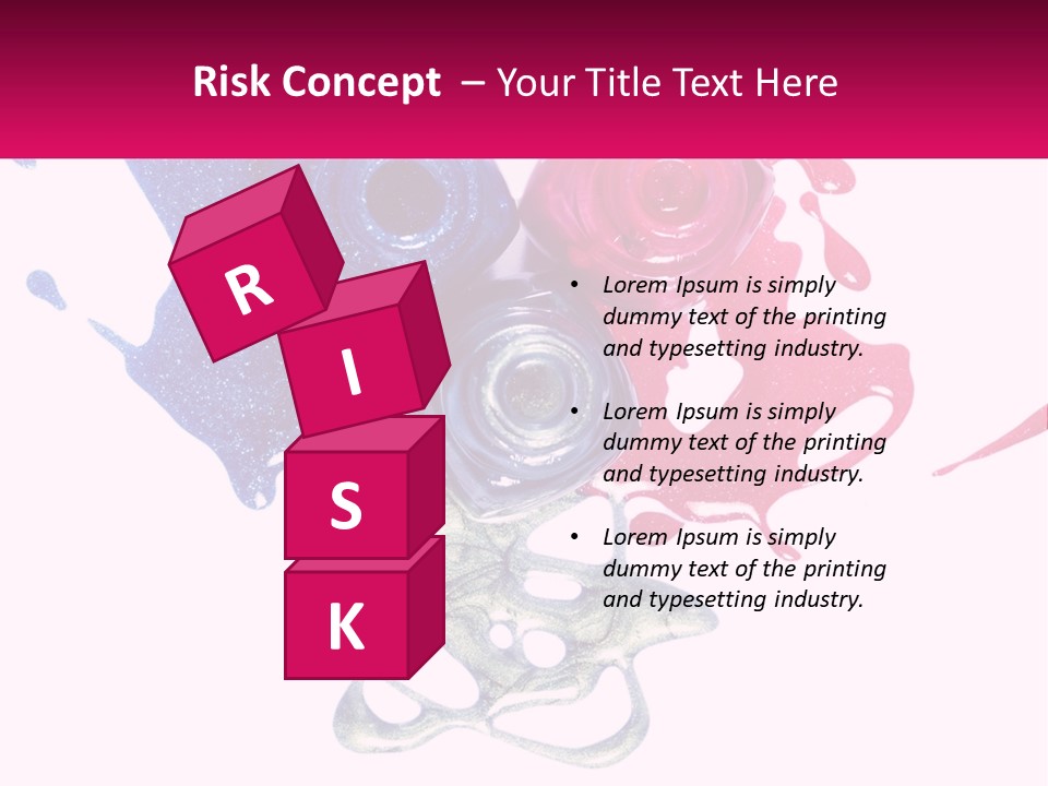 A Group Of Colorful Nail Polishes On Top Of Each Other PowerPoint Template