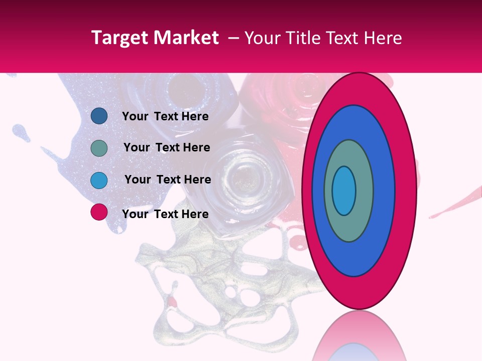 A Group Of Colorful Nail Polishes On Top Of Each Other PowerPoint Template