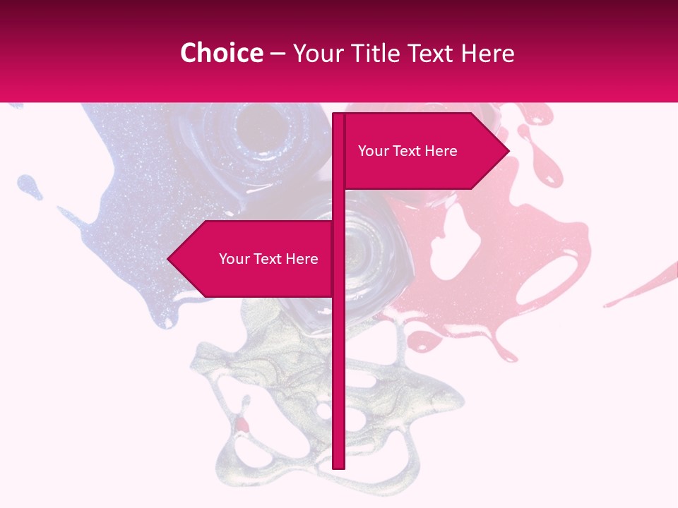 A Group Of Colorful Nail Polishes On Top Of Each Other PowerPoint Template