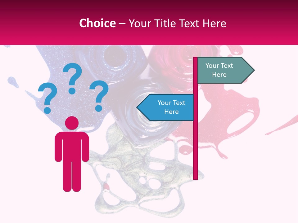 A Group Of Colorful Nail Polishes On Top Of Each Other PowerPoint Template