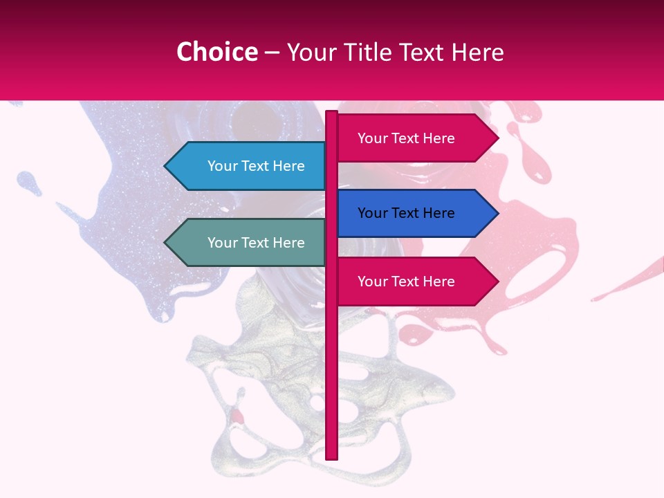 A Group Of Colorful Nail Polishes On Top Of Each Other PowerPoint Template