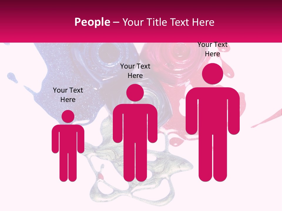 A Group Of Colorful Nail Polishes On Top Of Each Other PowerPoint Template