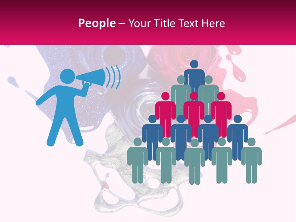A Group Of Colorful Nail Polishes On Top Of Each Other PowerPoint Template