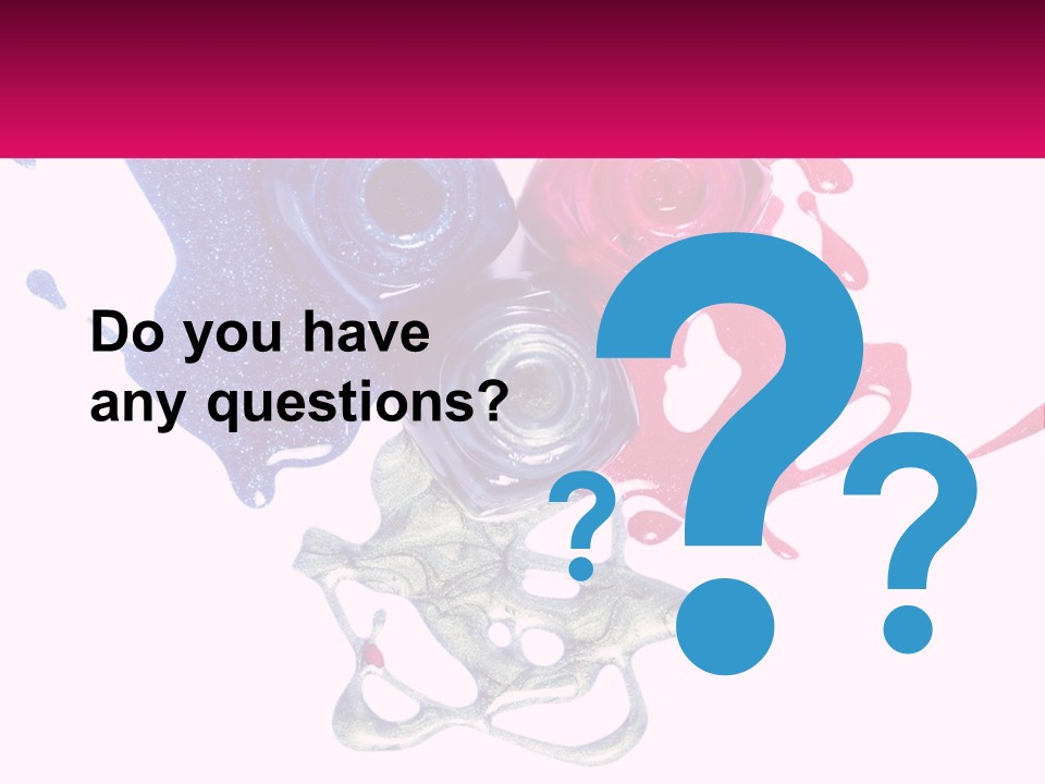 A Group Of Colorful Nail Polishes On Top Of Each Other PowerPoint Template