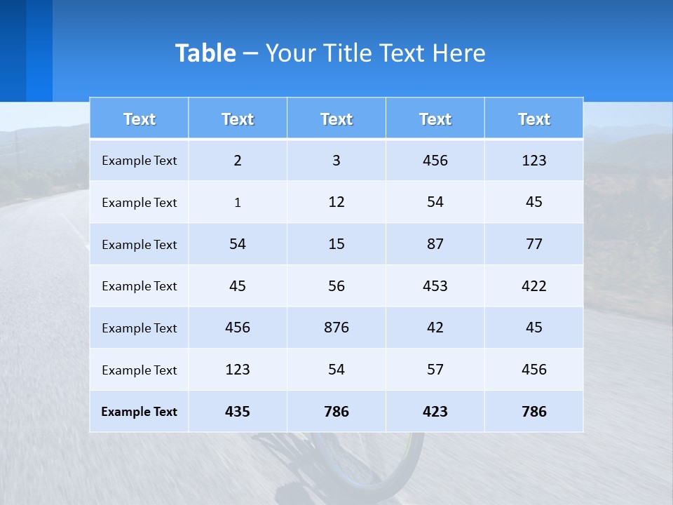 A Man Riding A Bike Down A Road PowerPoint Template