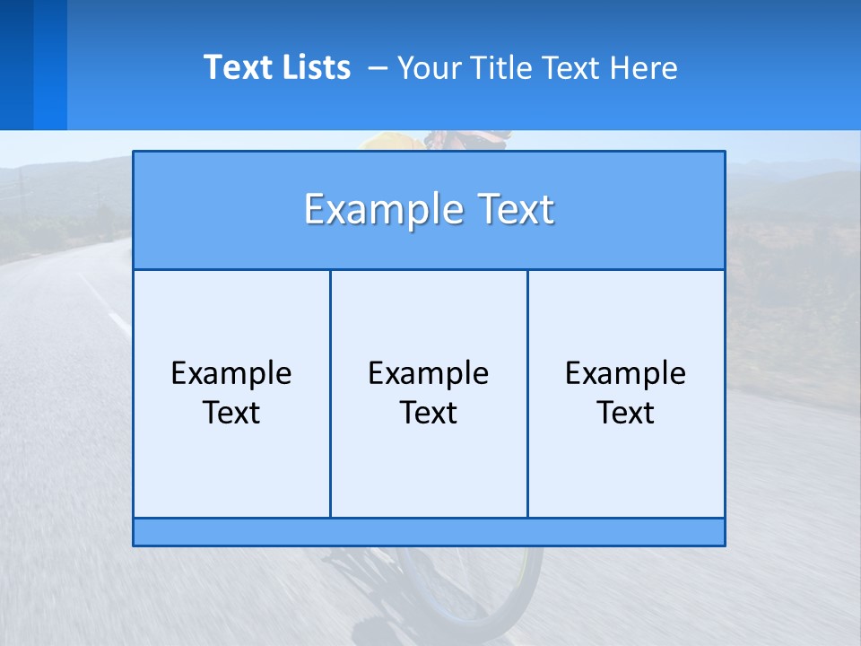 A Man Riding A Bike Down A Road PowerPoint Template