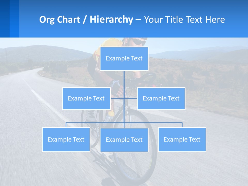A Man Riding A Bike Down A Road PowerPoint Template
