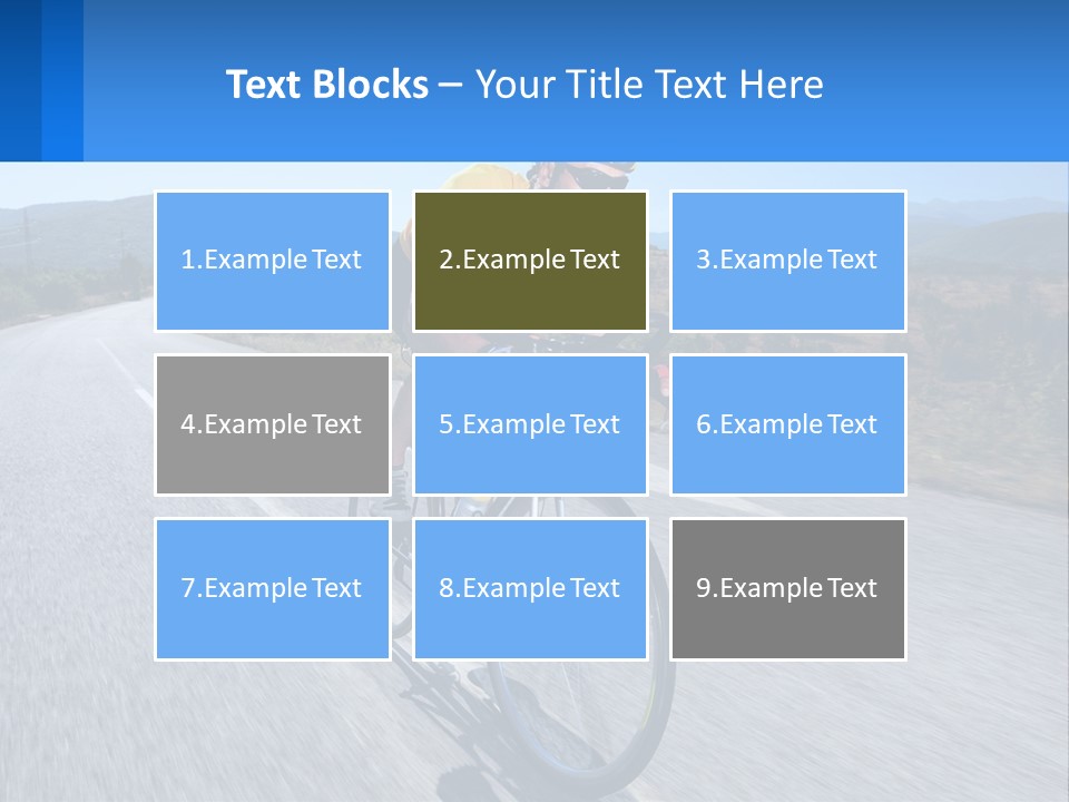 A Man Riding A Bike Down A Road PowerPoint Template