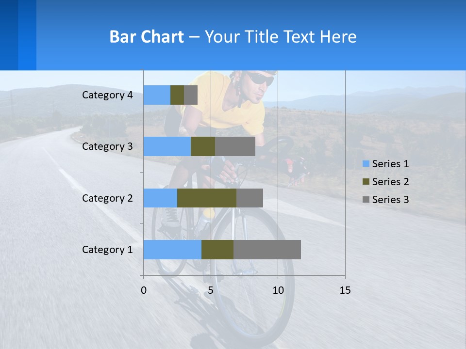 A Man Riding A Bike Down A Road PowerPoint Template