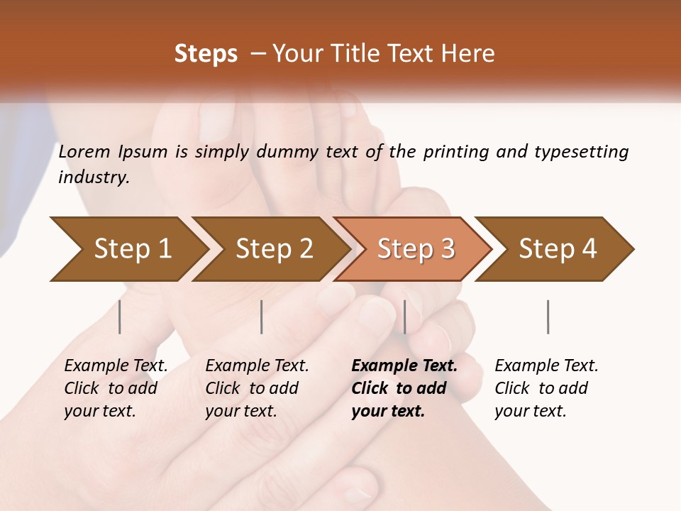 A Person Holding Another Person's Foot With Both Hands PowerPoint Template