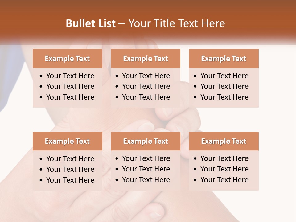 A Person Holding Another Person's Foot With Both Hands PowerPoint Template