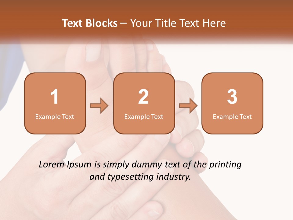 A Person Holding Another Person's Foot With Both Hands PowerPoint Template
