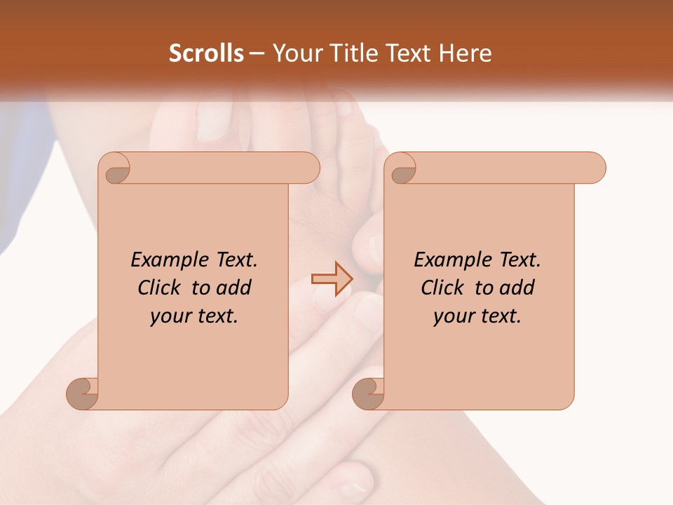 A Person Holding Another Person's Foot With Both Hands PowerPoint Template