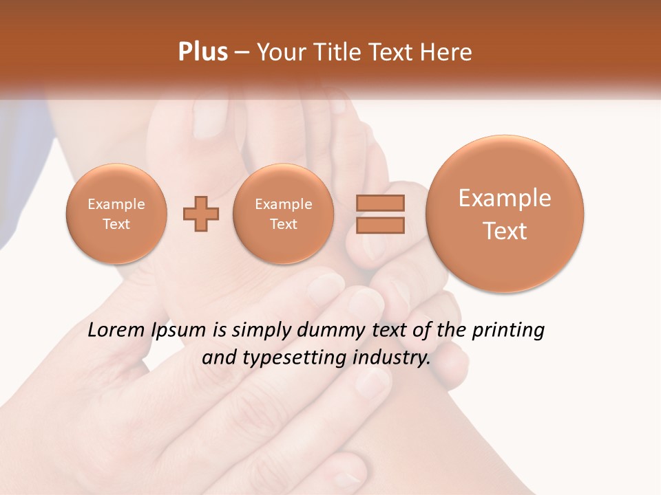 A Person Holding Another Person's Foot With Both Hands PowerPoint Template