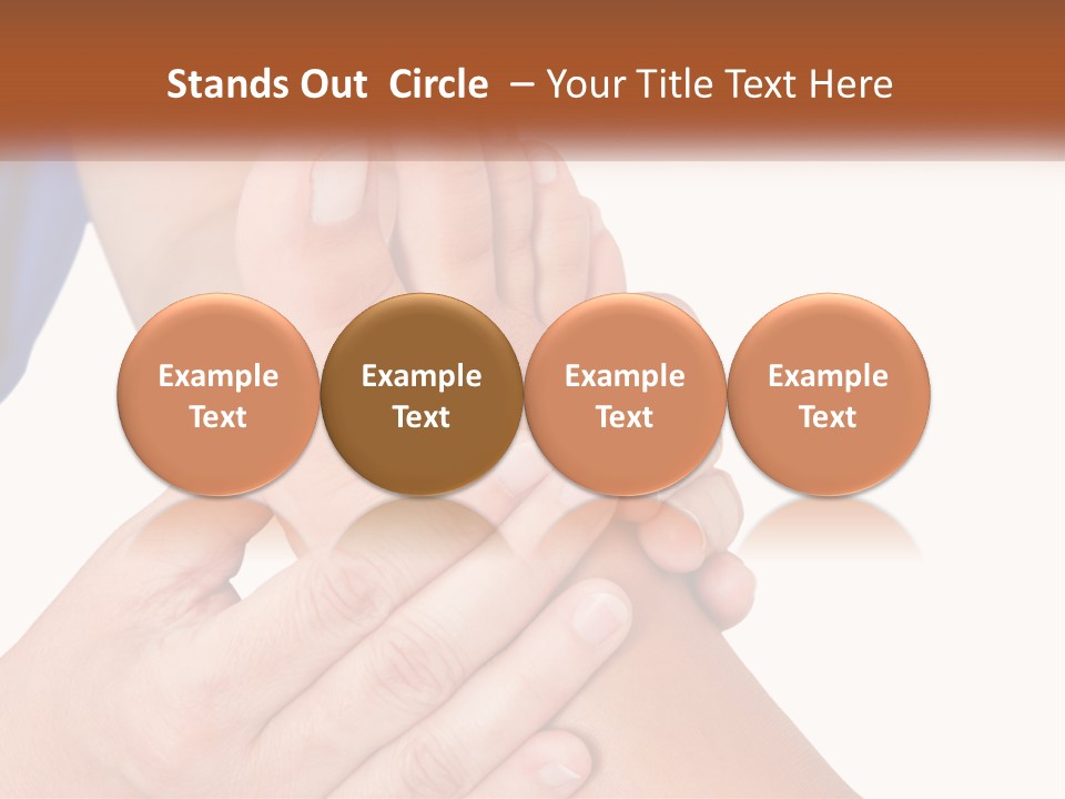 A Person Holding Another Person's Foot With Both Hands PowerPoint Template