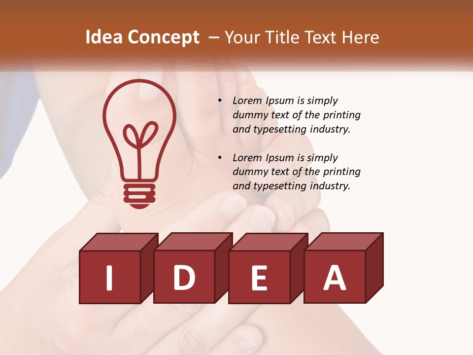 A Person Holding Another Person's Foot With Both Hands PowerPoint Template