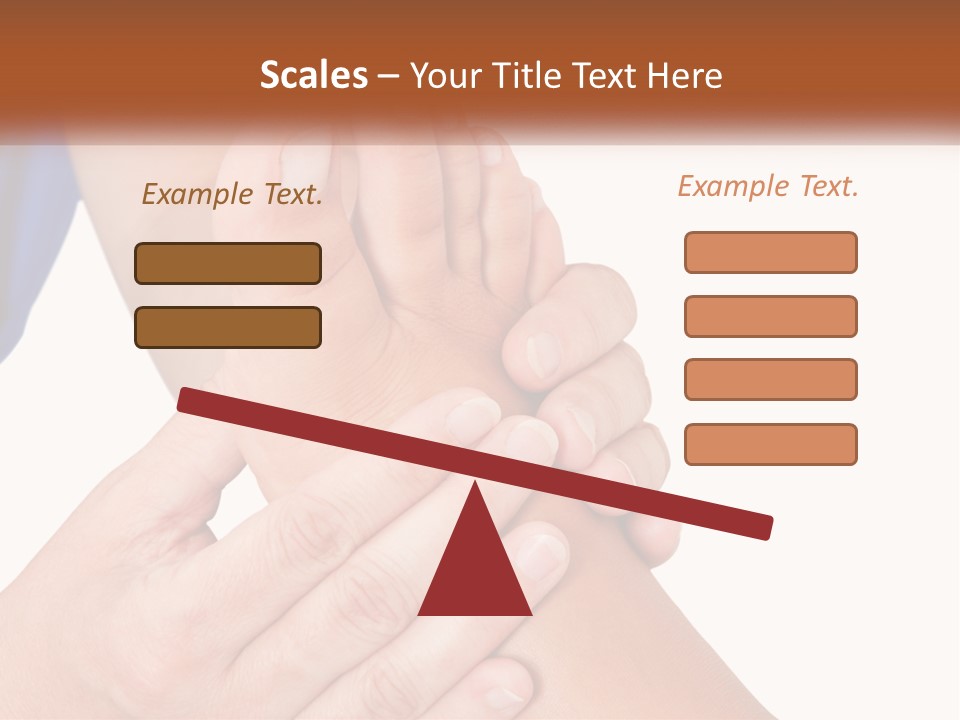 A Person Holding Another Person's Foot With Both Hands PowerPoint Template