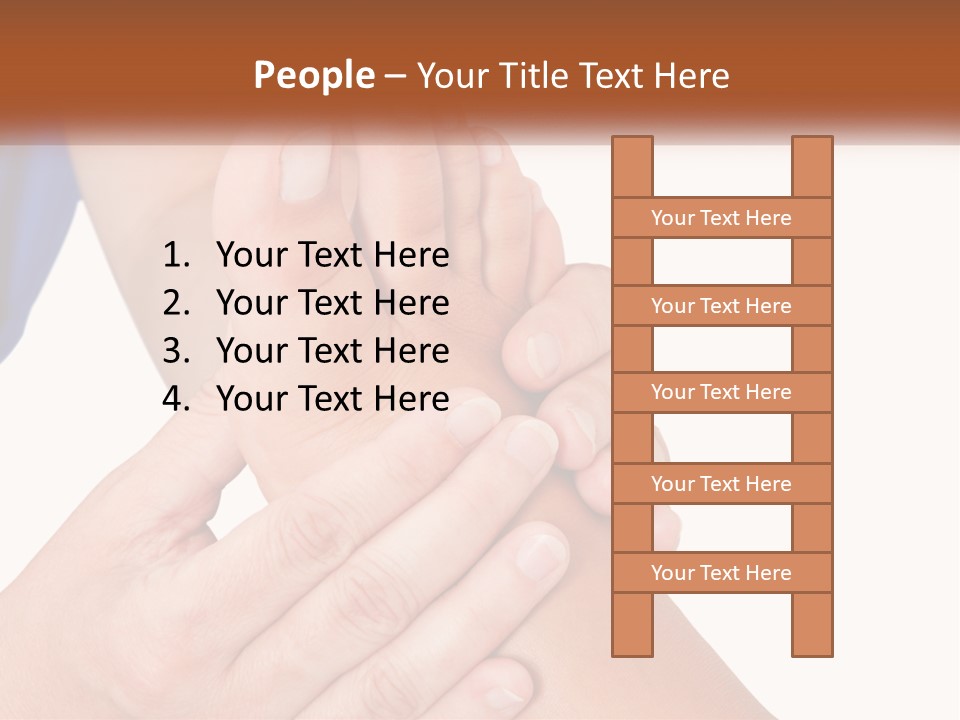 A Person Holding Another Person's Foot With Both Hands PowerPoint Template