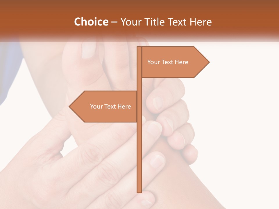 A Person Holding Another Person's Foot With Both Hands PowerPoint Template