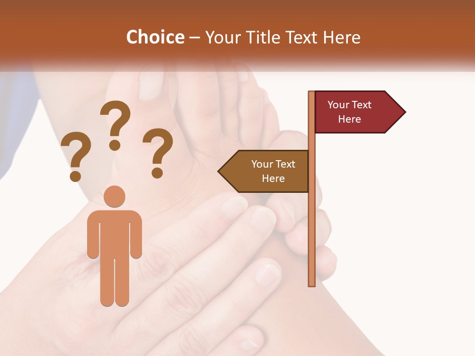 A Person Holding Another Person's Foot With Both Hands PowerPoint Template