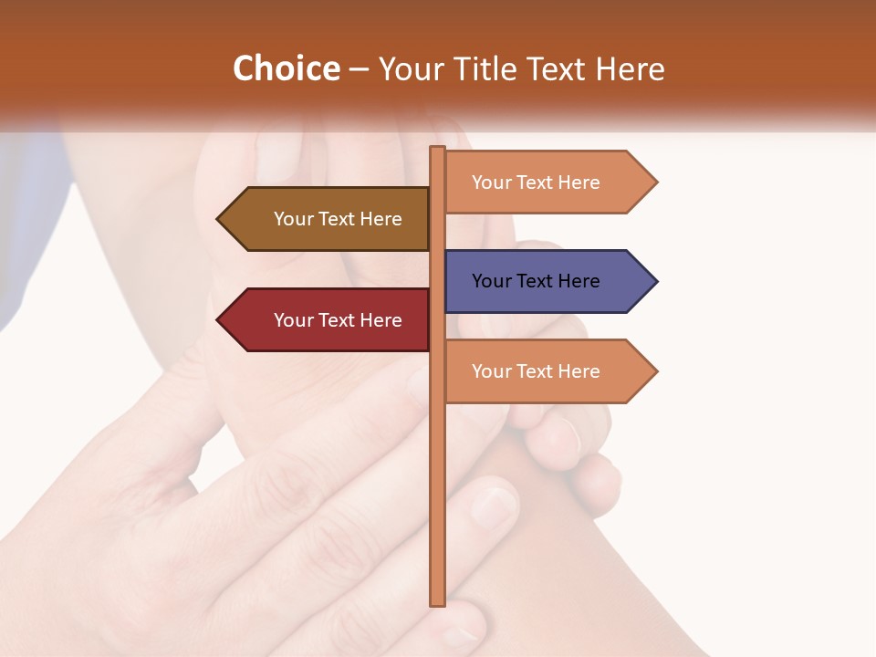 A Person Holding Another Person's Foot With Both Hands PowerPoint Template