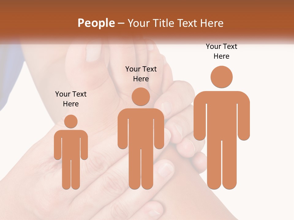 A Person Holding Another Person's Foot With Both Hands PowerPoint Template