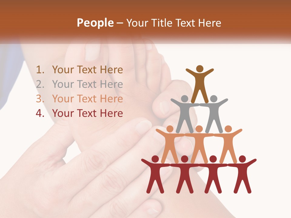 A Person Holding Another Person's Foot With Both Hands PowerPoint Template