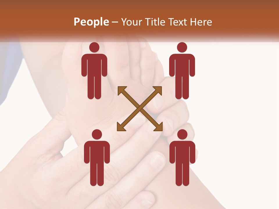 A Person Holding Another Person's Foot With Both Hands PowerPoint Template
