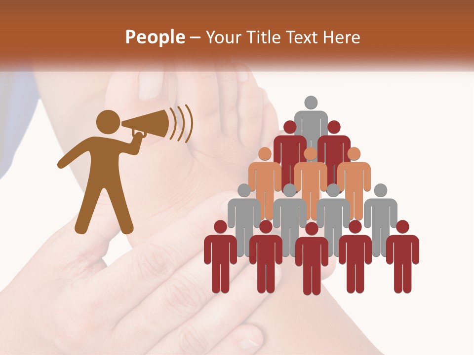 A Person Holding Another Person's Foot With Both Hands PowerPoint Template