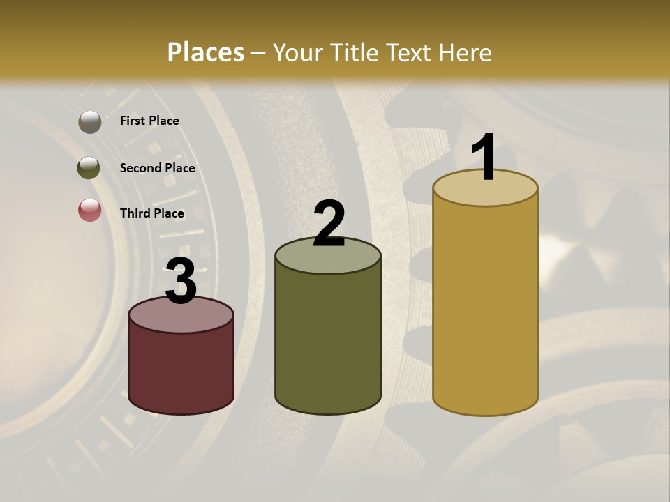 A Powerpoint Presentation With Gears On It PowerPoint Template