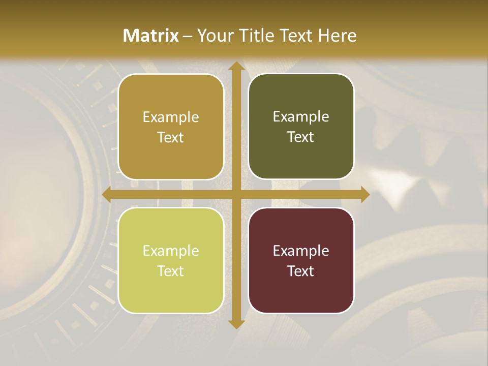 A Powerpoint Presentation With Gears On It PowerPoint Template