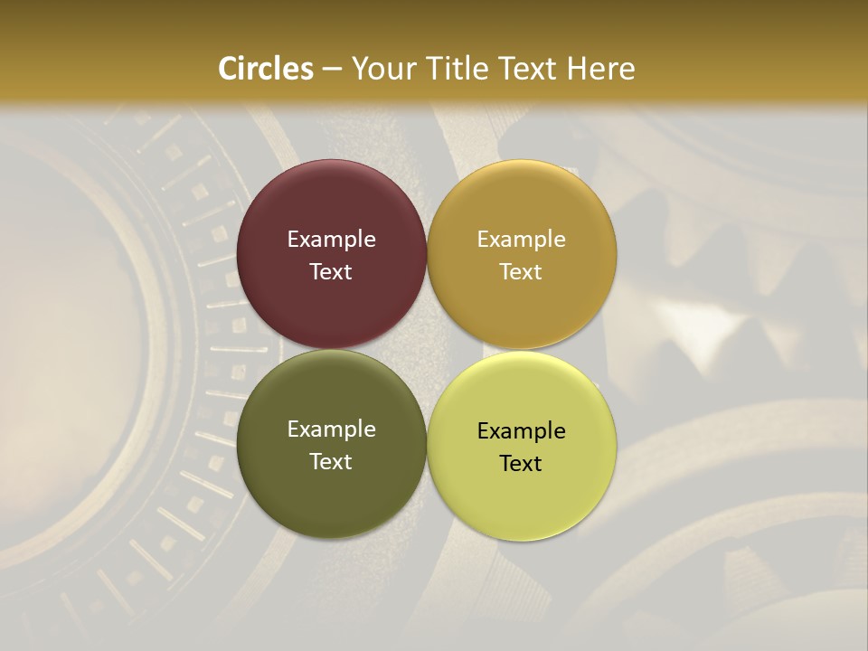 A Powerpoint Presentation With Gears On It PowerPoint Template
