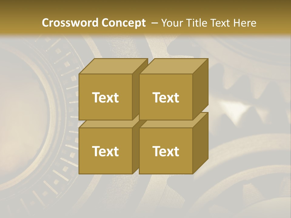 A Powerpoint Presentation With Gears On It PowerPoint Template