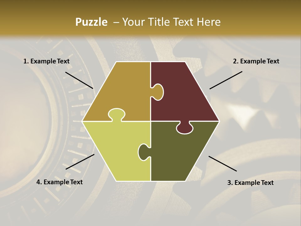 A Powerpoint Presentation With Gears On It PowerPoint Template