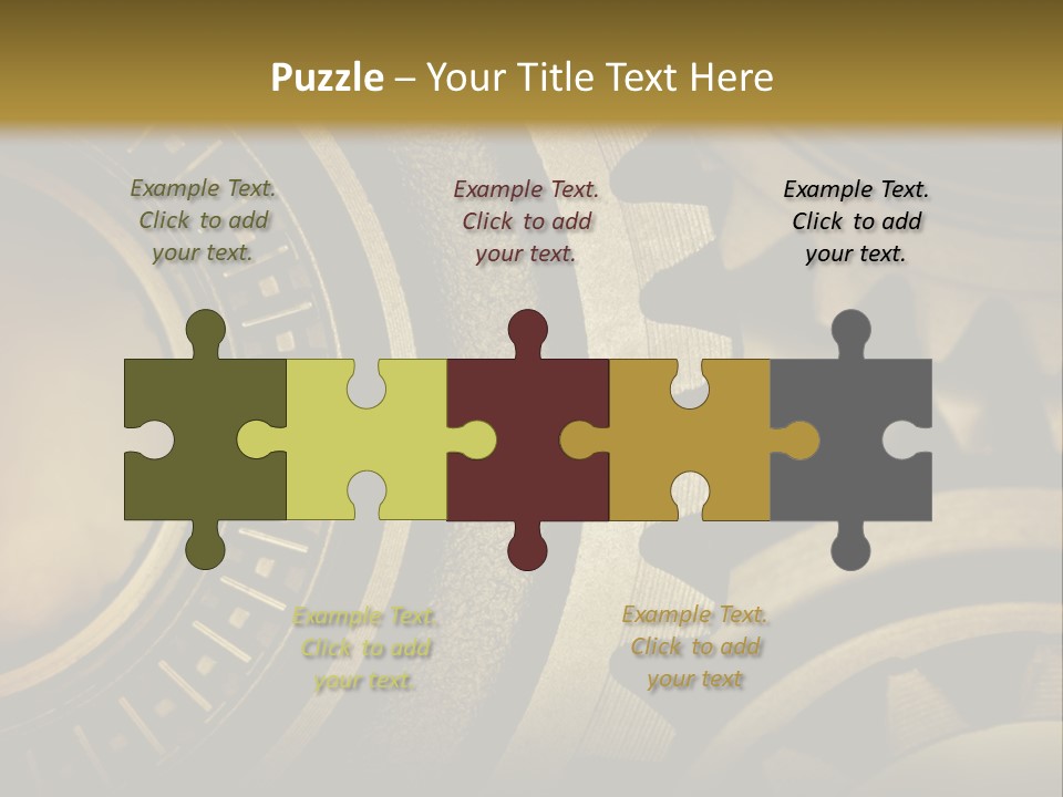 A Powerpoint Presentation With Gears On It PowerPoint Template