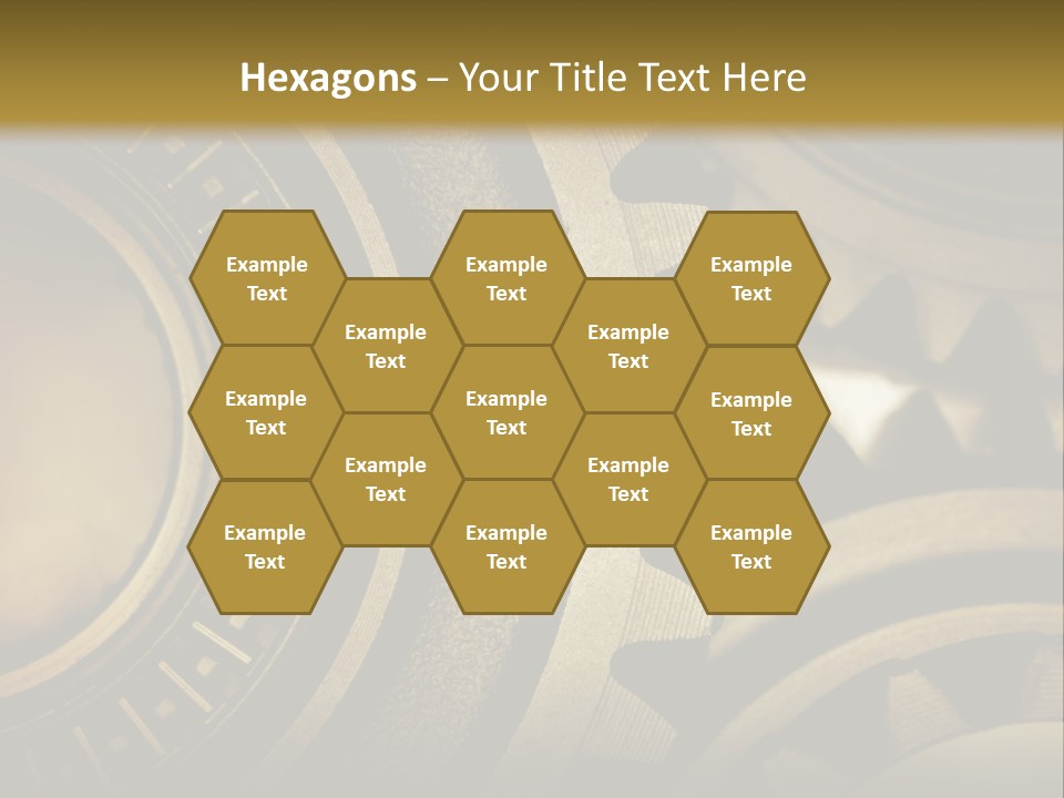 A Powerpoint Presentation With Gears On It PowerPoint Template