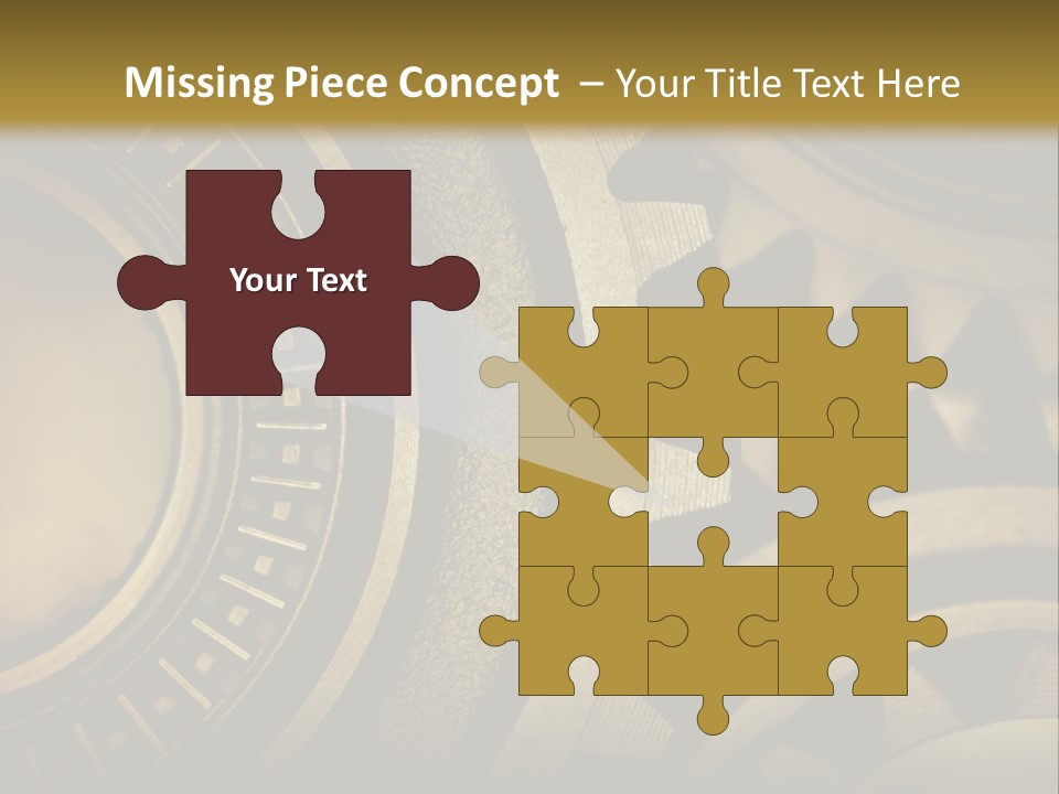 A Powerpoint Presentation With Gears On It PowerPoint Template