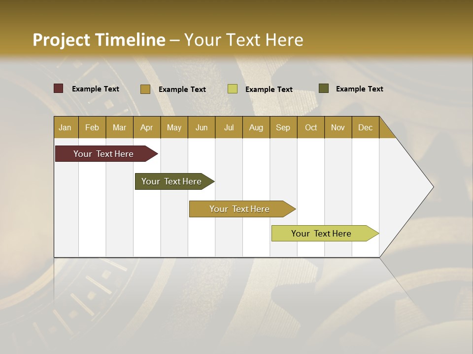 A Powerpoint Presentation With Gears On It PowerPoint Template