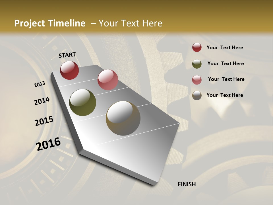 A Powerpoint Presentation With Gears On It PowerPoint Template