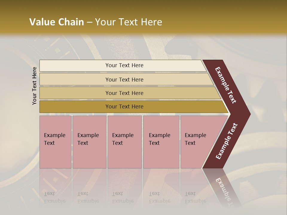 A Powerpoint Presentation With Gears On It PowerPoint Template