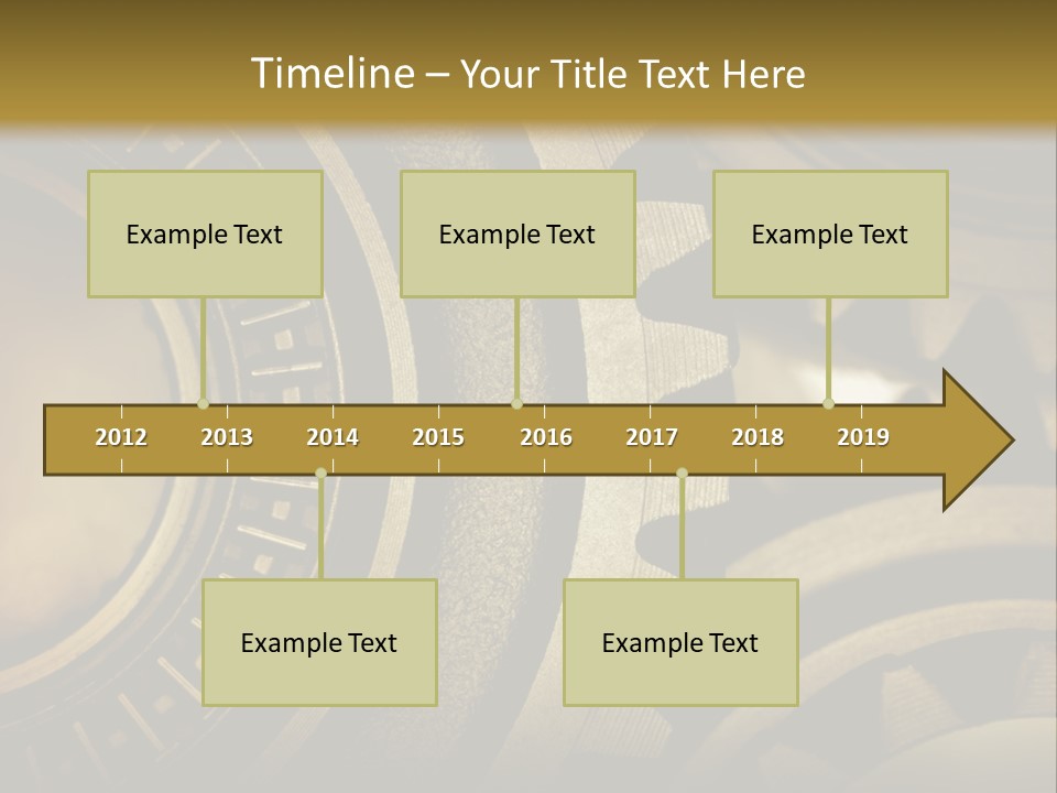 A Powerpoint Presentation With Gears On It PowerPoint Template