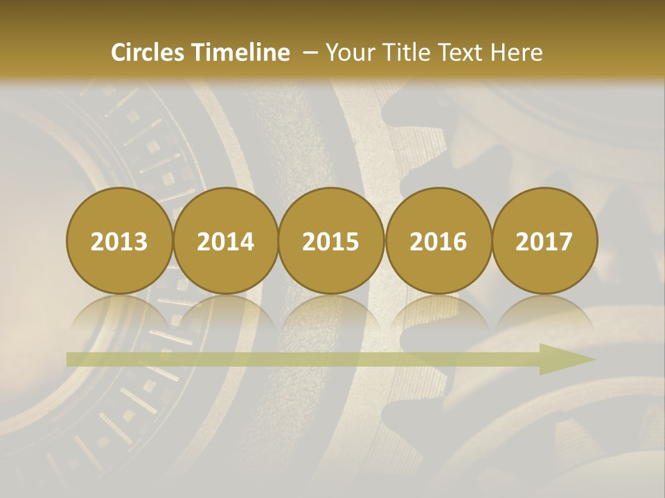 A Powerpoint Presentation With Gears On It PowerPoint Template